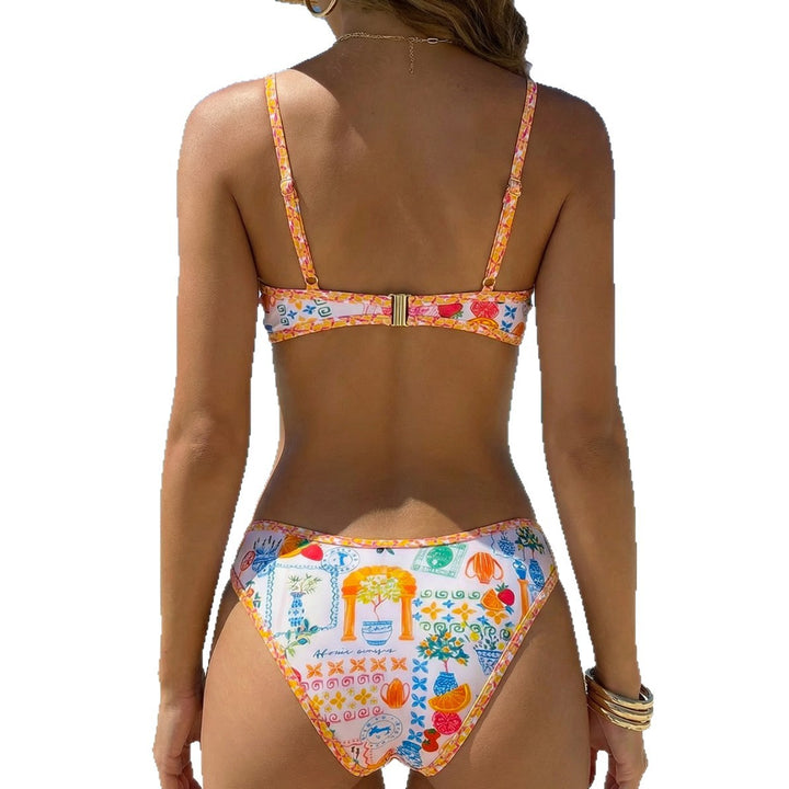 Women's Bikini Set with Colorful Pattern Mune Fashion