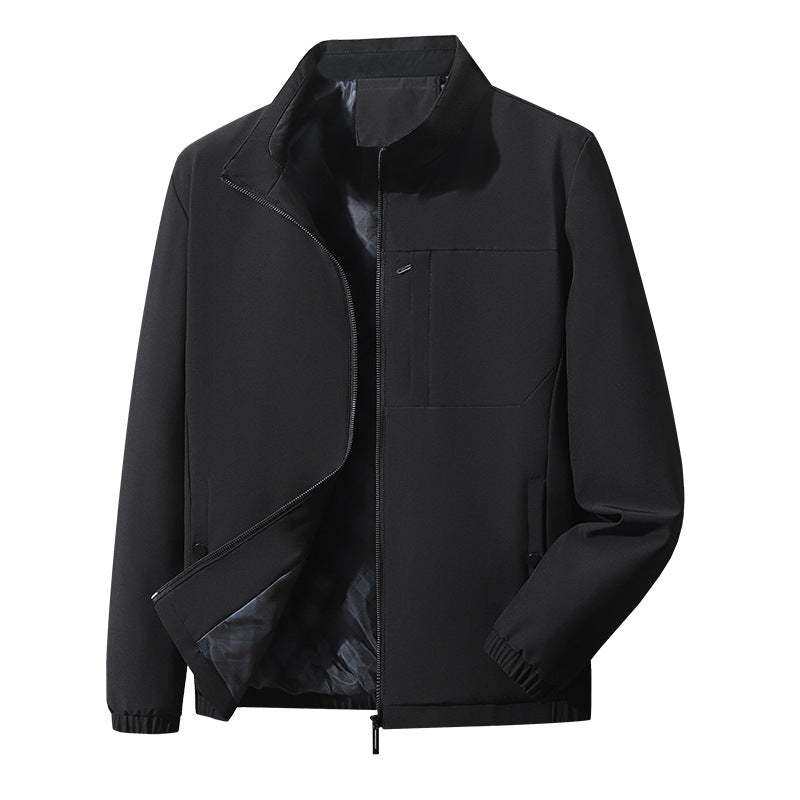 Men's modern comfort blouson with checked inner lining, concealed two-way zipper and elastic sleeve cuffs Mune Fashion
