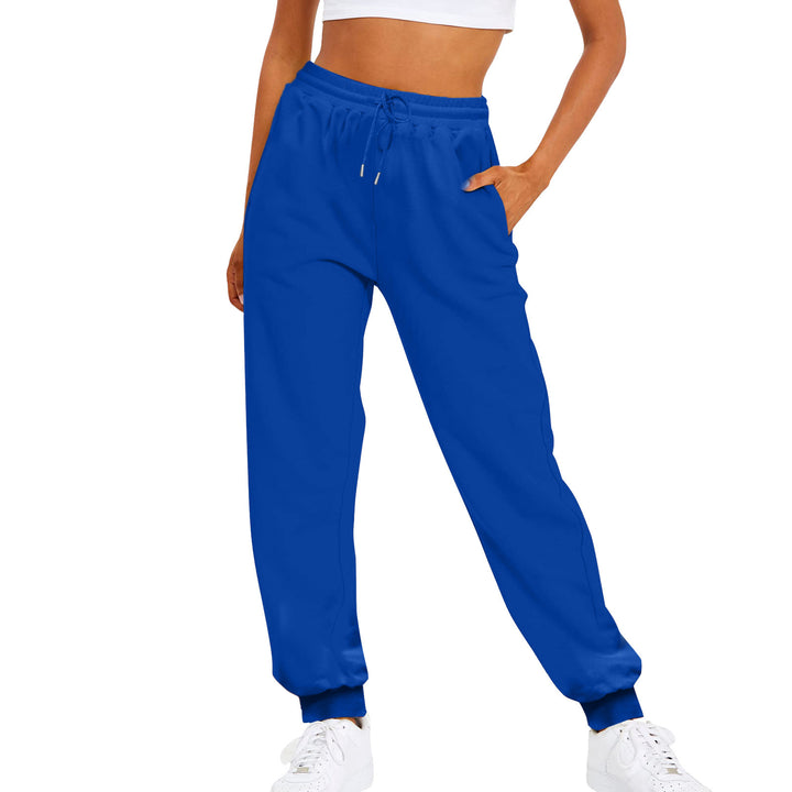 Women's comfortable jogging pants with drawstring, side pockets, and ribbed ankle cuffs Mune Fashion