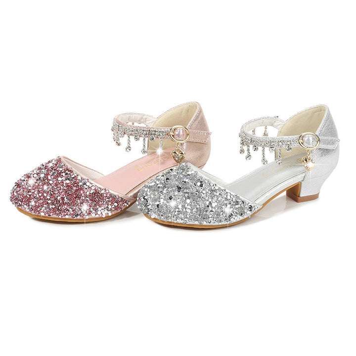 Women Glittering Party Shoes with Low Heel Mune Fashion