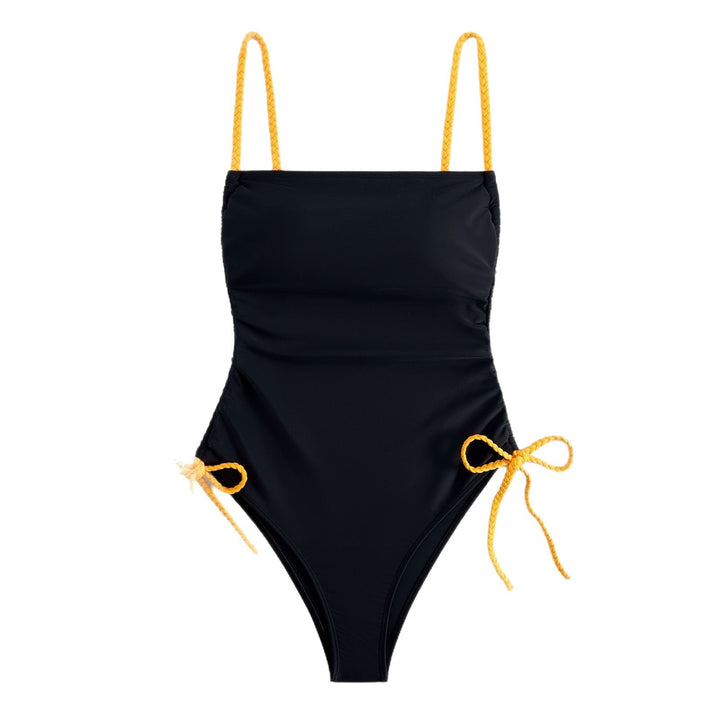 Women’s One-Piece Swimsuit with Flexible Waist Emphasis and Sporty Design Mune Fashion