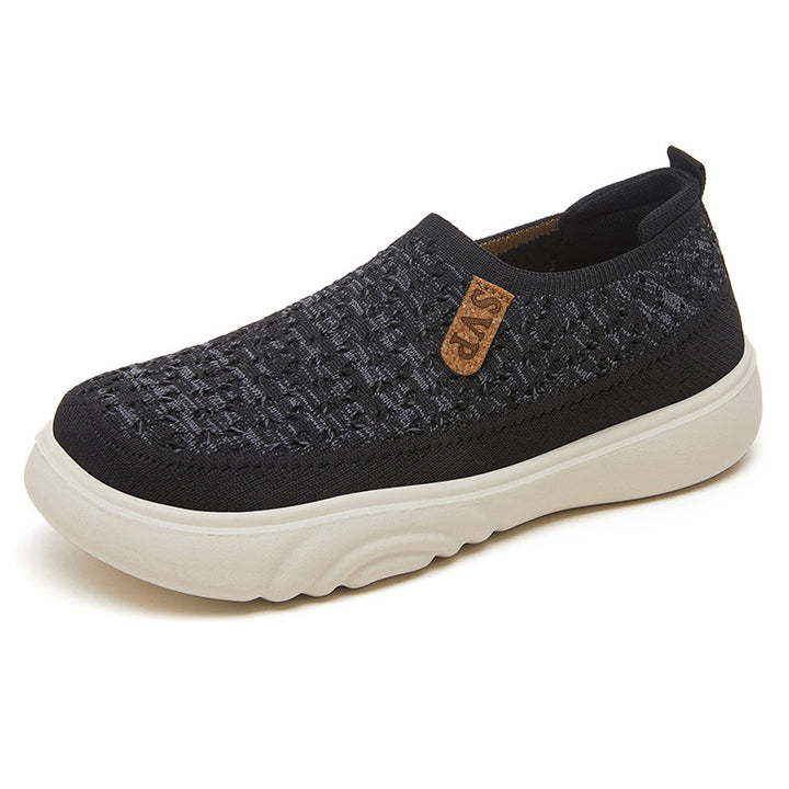 Women's knitted slip-on sneakers in sock-like design with breathable upper material and padded comfort sole Mune Fashion