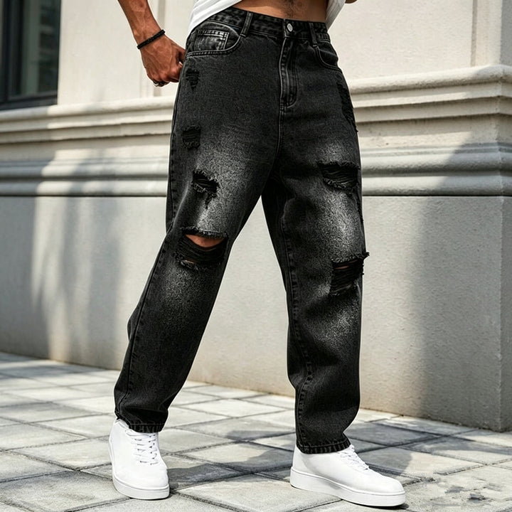 Men's Fashion Destroyed Jeans Mune Fashion