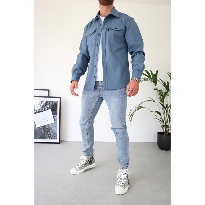 Men's shirt jacket with chest pockets and tailored fit Mune Fashion