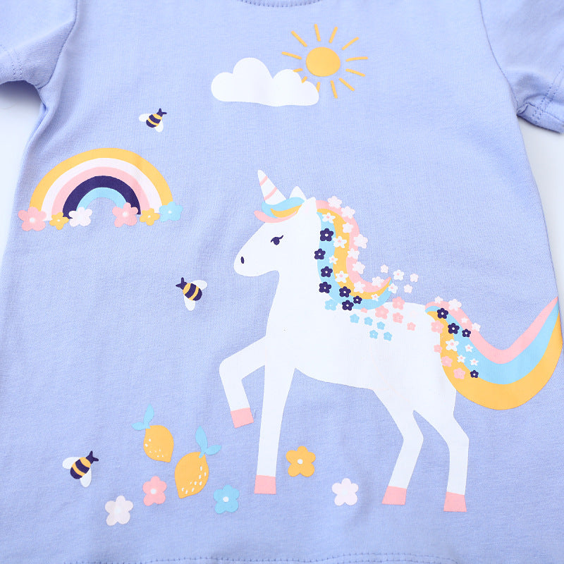Girl's T-shirt with playful unicorn design Mune Fashion