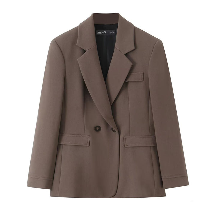 Women Tailored two-piece blazer and pleated pants set Mune Fashion