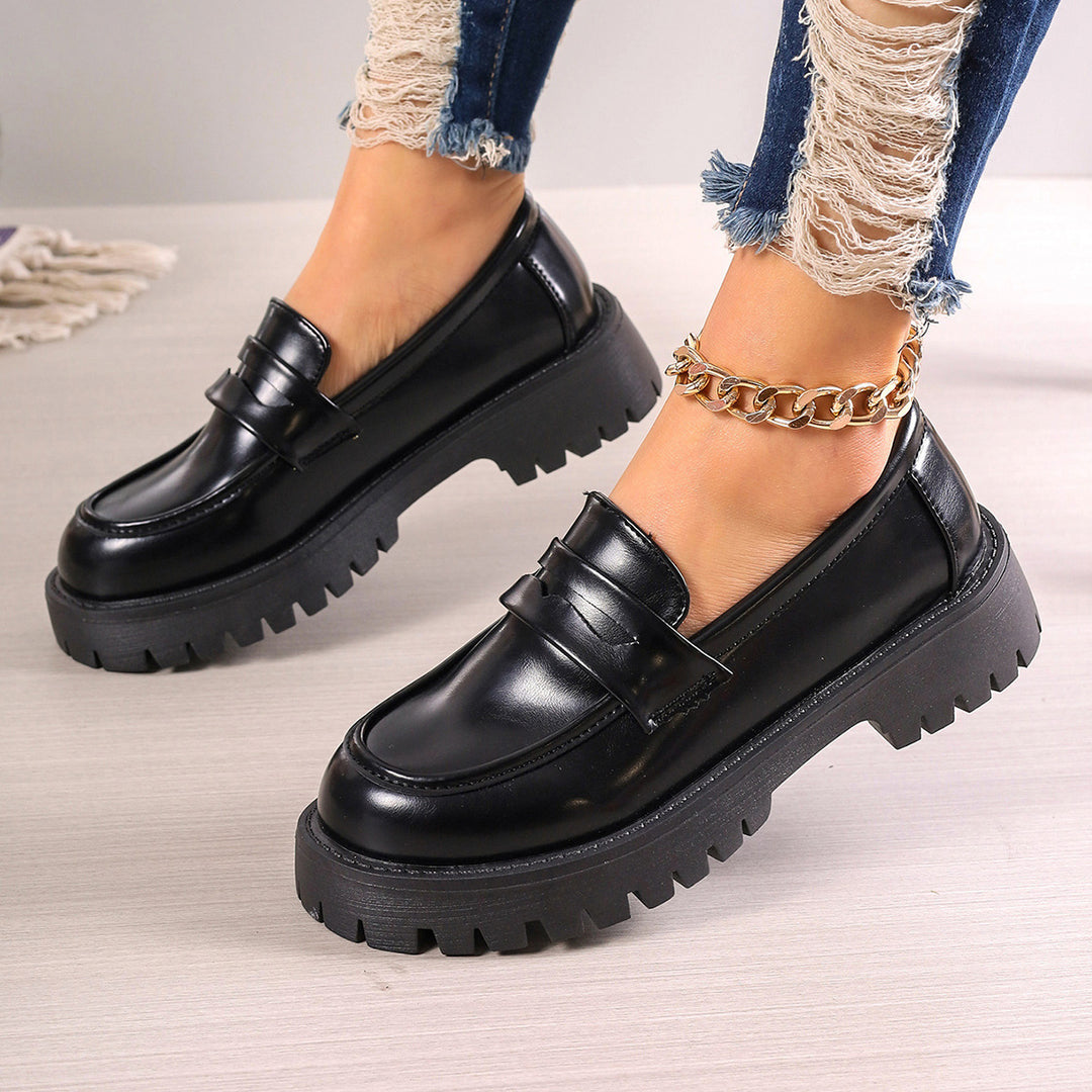 Women's Thick Sole Loafers in Suede Look with Comfort Insole Mune Fashion