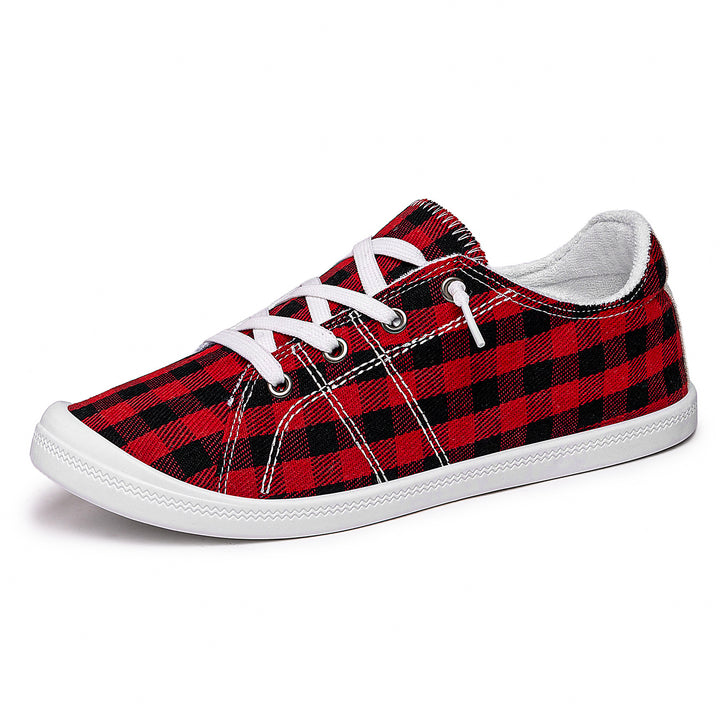 Women’s classic canvas low-top sneakers with reinforced rubber sole, metal eyelets, and padded heel collar Mune Fashion