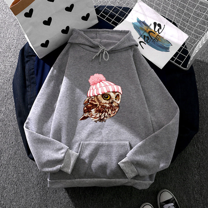 Women's casual oversized hoodie with heart and paw print, drawstring and ribbed cuffs Mune Fashion