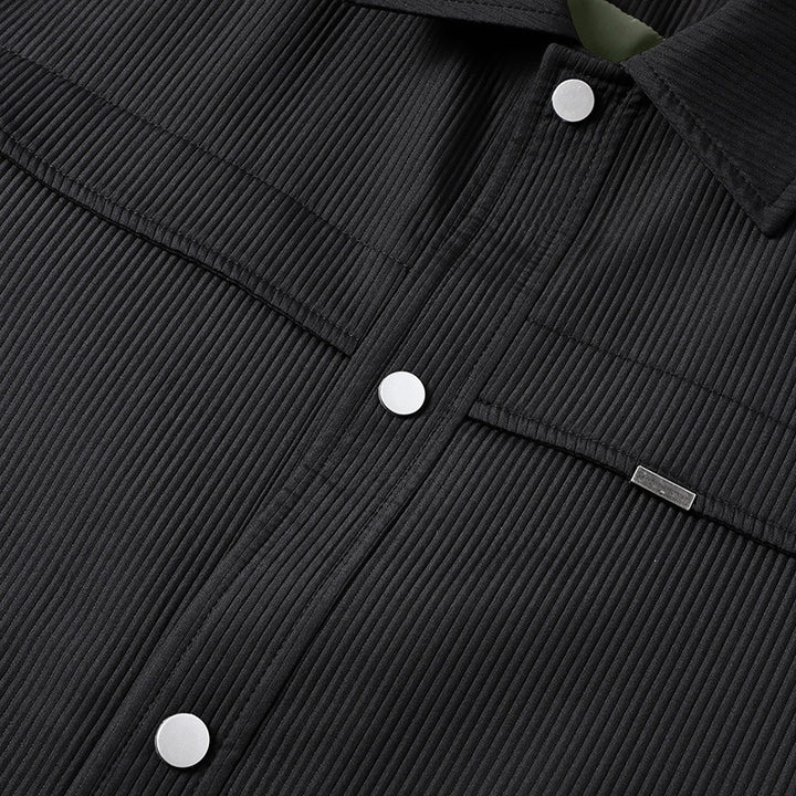 Men's corduroy overshirt jacket with snapped front, fully lined & relaxed fit Mune Fashion