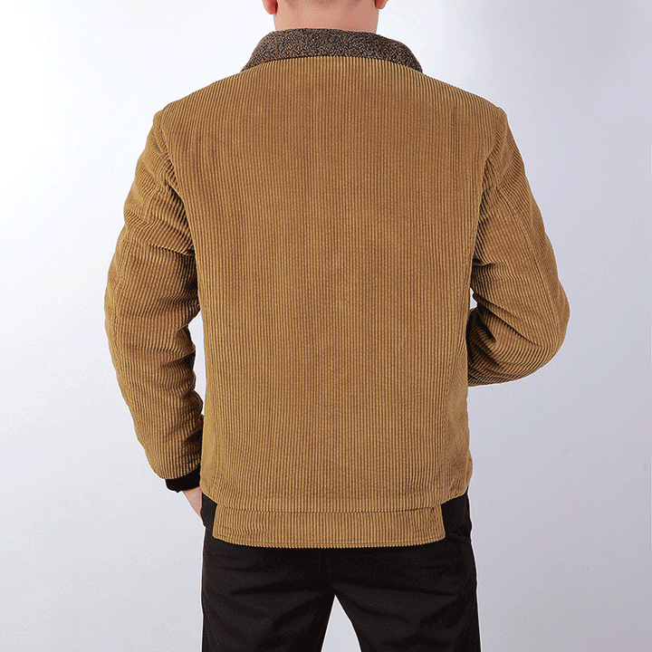 Men's Casual Cord Jacket with Fleece Lining Mune Fashion
