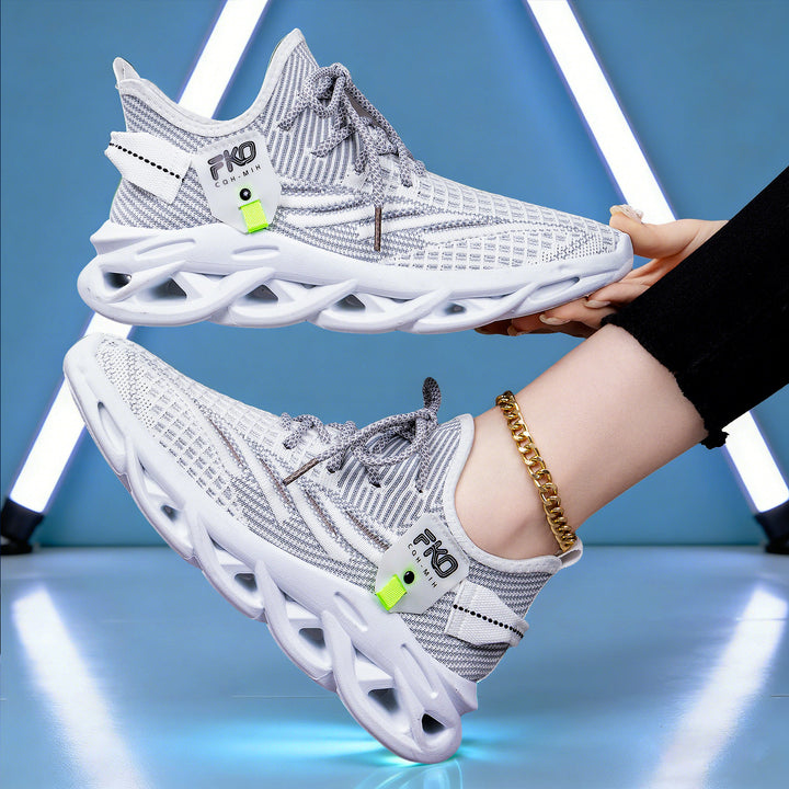 Men's nan lightweight knit sneakers with seamless sock upper, breathable mesh upper material, and innovative hollow molded EVA cushioning Mune Fashion