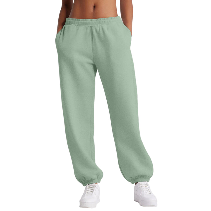 Women's narrow high-waist sweat joggers with a high comfort waistband, adjustable drawstring, and elastic ankle cuffs Mune Fashion