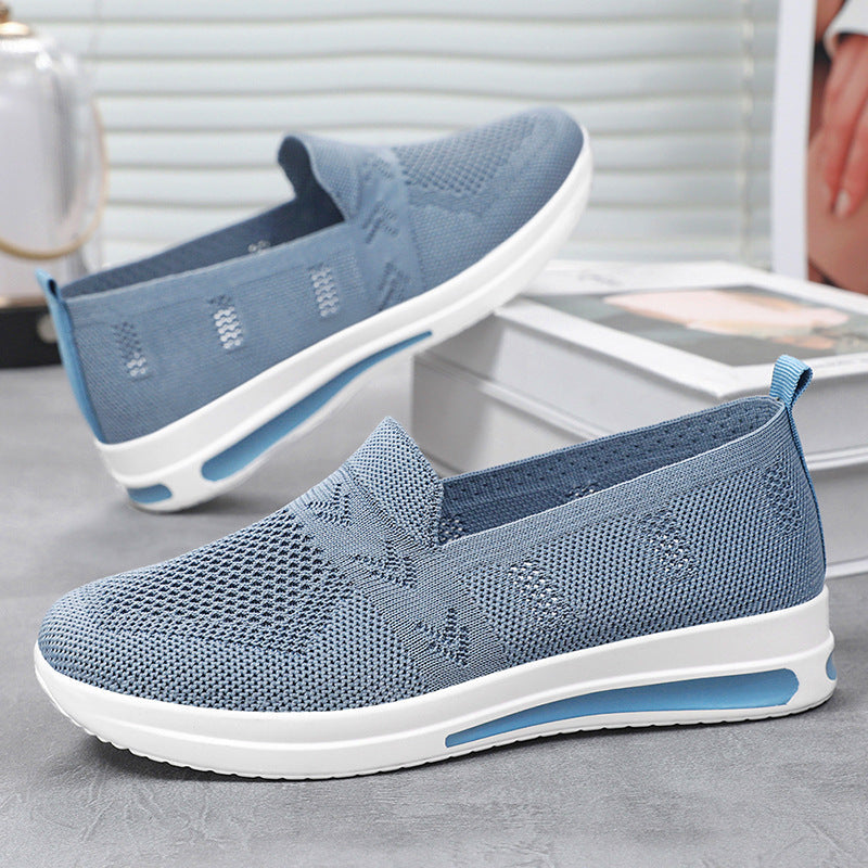 Women's Breathable Slip-On Sneakers with Flexible Upper Material and Comfortable Footbed Mune Fashion