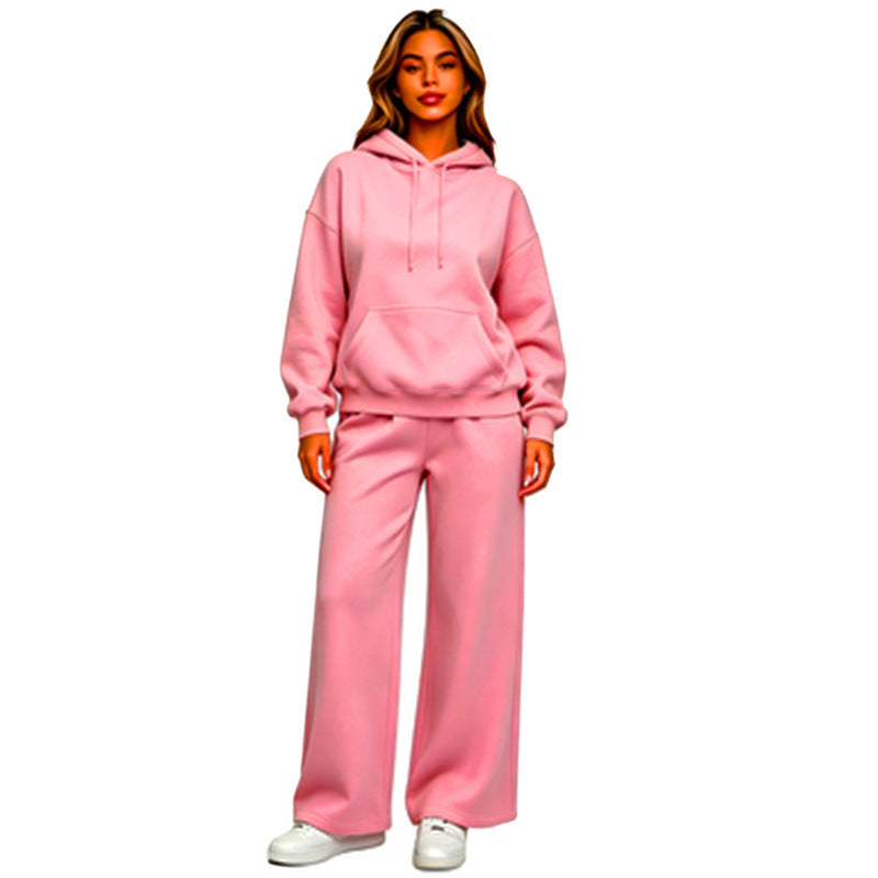 Women Comfortable Oversized Hoodie with Wide Jogging Pants Mune Fashion
