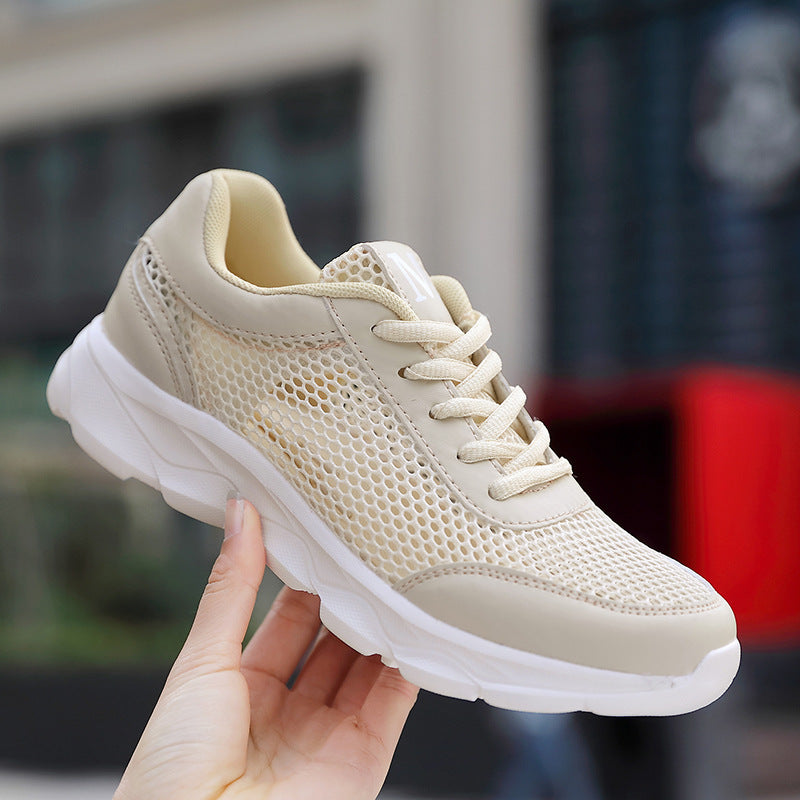 Women's nano lightweight mesh sneakers with ventilated upper material and shock-absorbing wave sole Mune Fashion