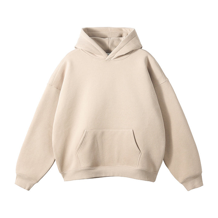 Unisex Simple Oversized Hoodie with Soft Fleece Inner Side and Deep Raglan Seam Mune Fashion