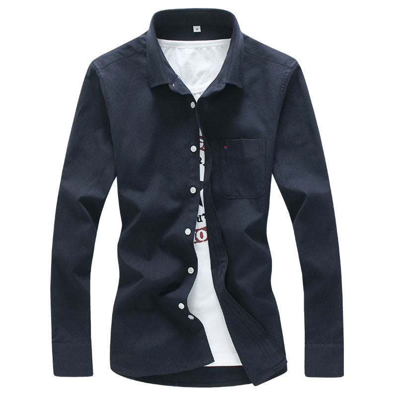 Men's casual Oxford shirt with chest pocket, long sleeves and modern regular fit Mune Fashion