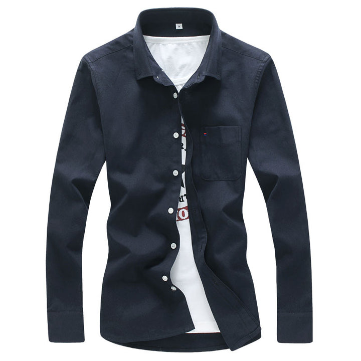 Men's casual Oxford shirt with chest pocket, long sleeves and modern regular fit Mune Fashion