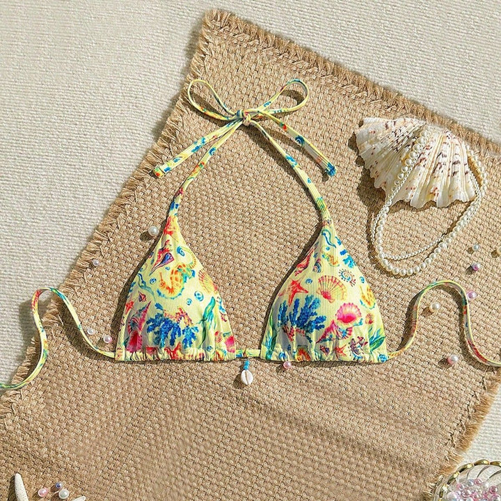 Women's Triangle Bikini with Shell Details Mune Fashion