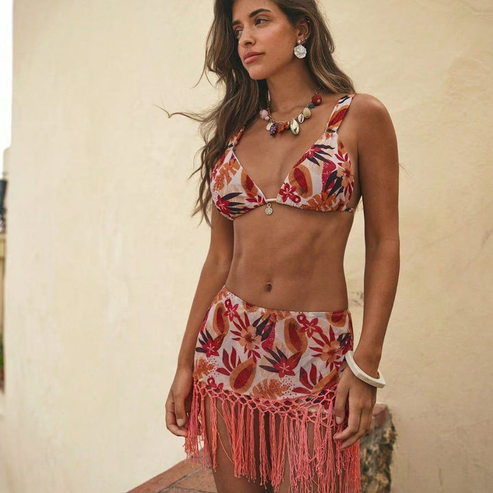 Ladies Refined Bikini Set with Fringes Mune Fashion