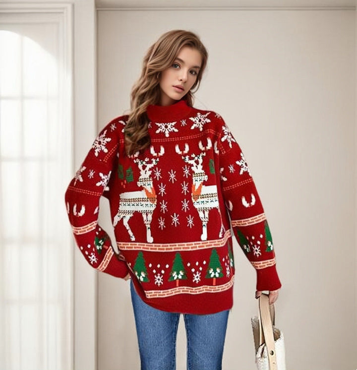 Mune | Women's Christmas Sweater with Festive Patterns and Casual Fit