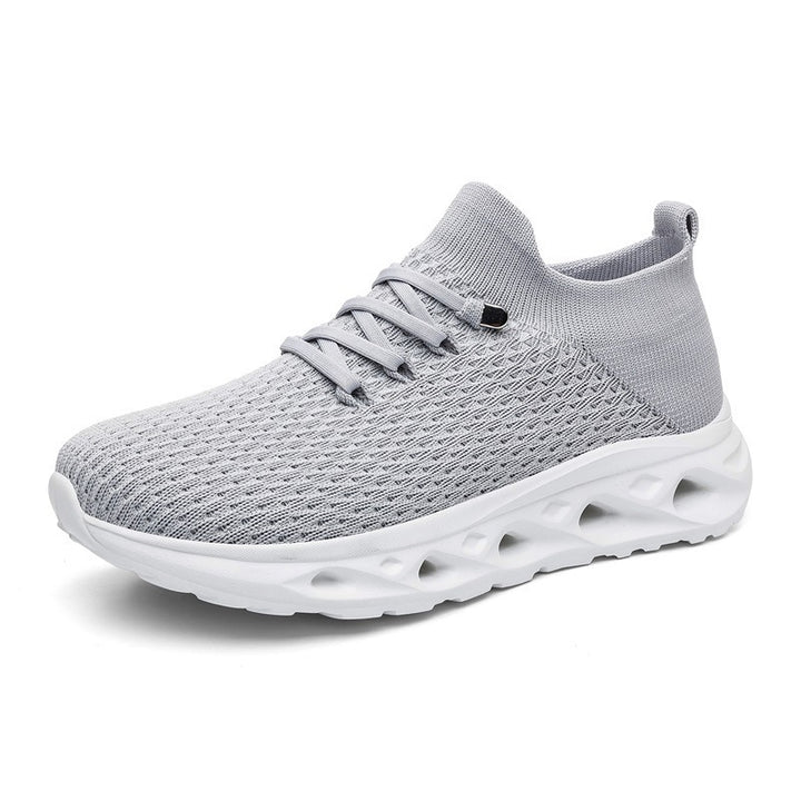 Unisex Breathable Knitted Sneakers with Sock-Like Shaft and Cushioning Hollow Sole Mune Fashion