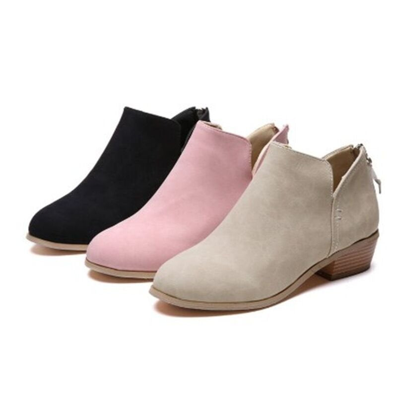 Ladies nan elegant short ankle boots made of suede imitation with concealed zipper at the heel and padded comfort insole Mune Fashion