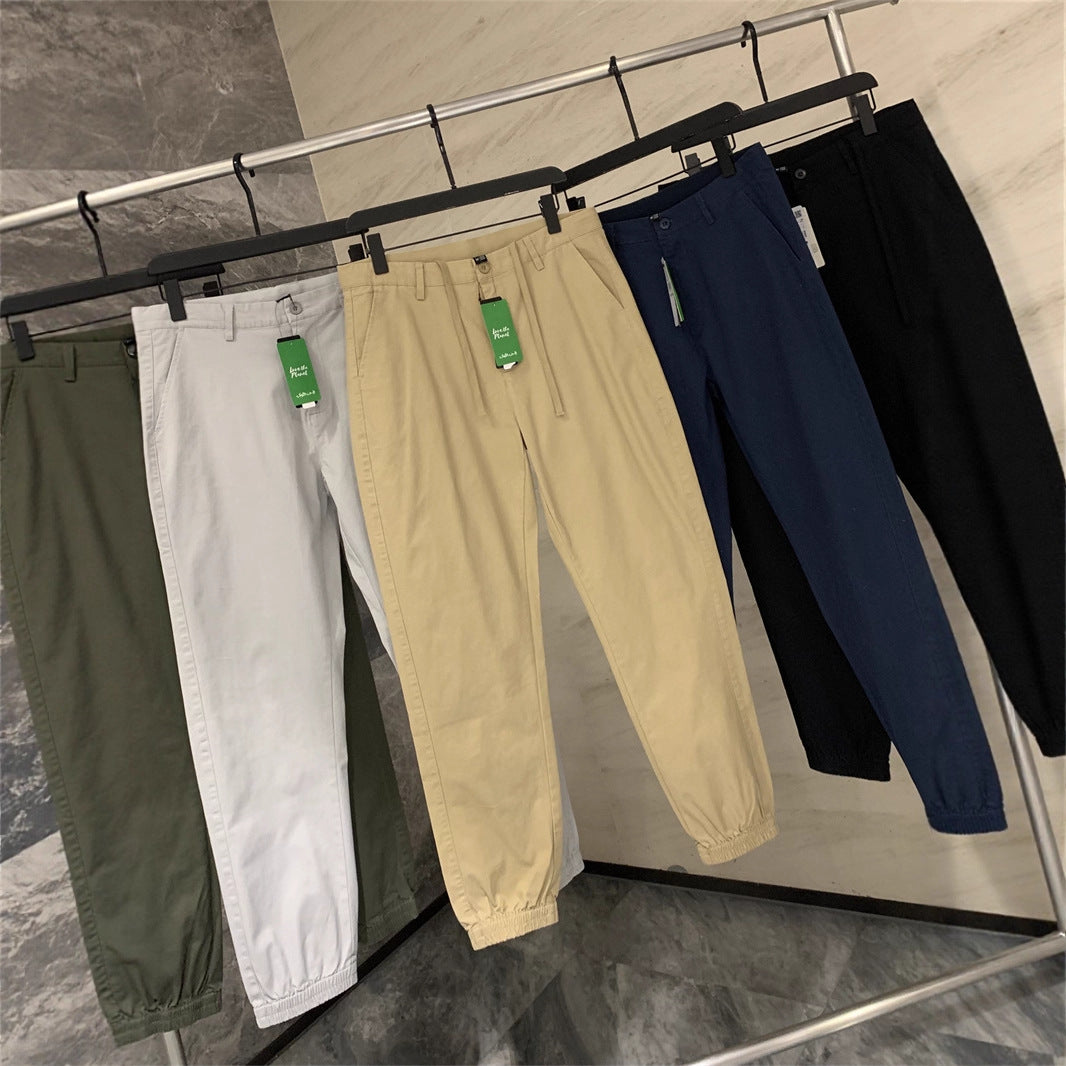 Men's Chino Jogger with elastic hem and pleats Mune Fashion