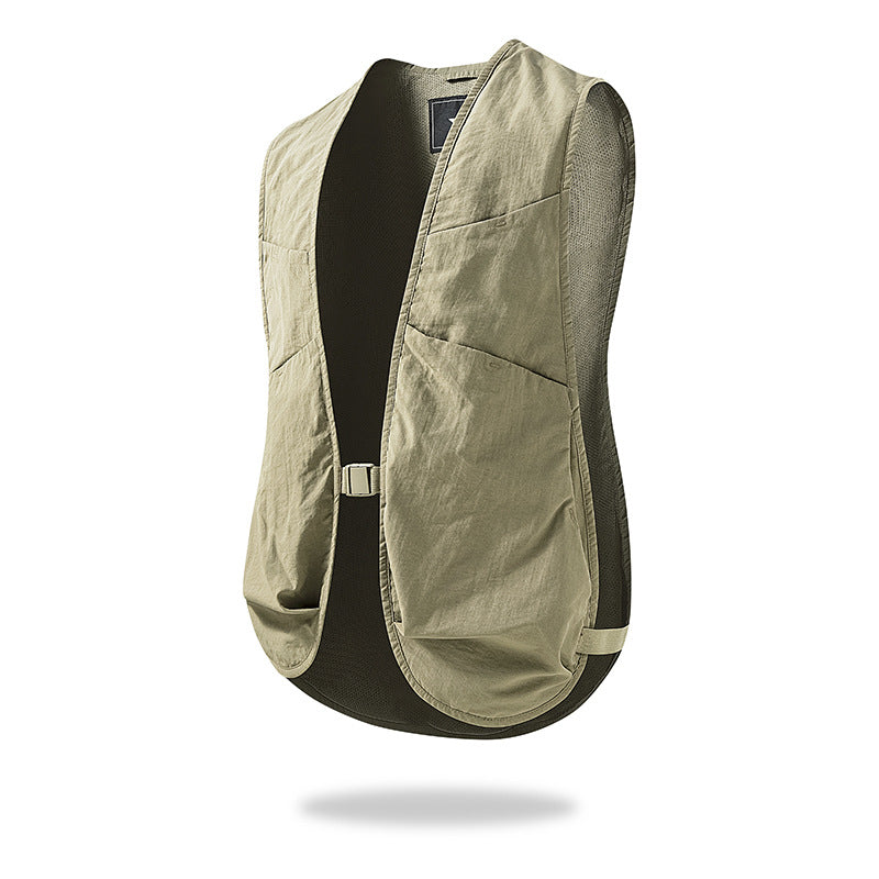 Unisex Lightweight Utility Vest with Mesh Back and Multiple Front Pockets Mune Fashion