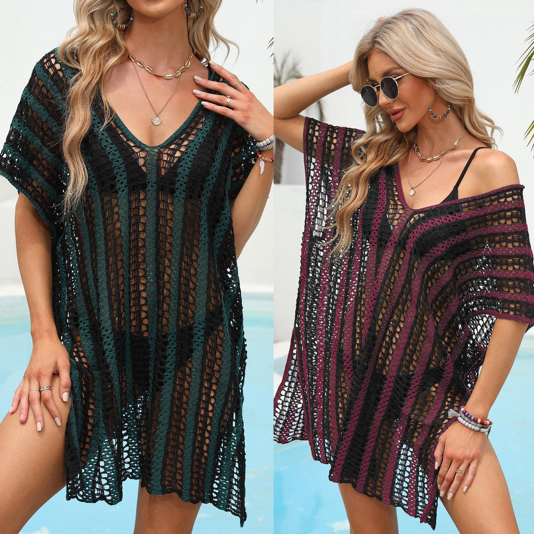 Women Casual Crochet Beach Cover-Up Mune Fashion
