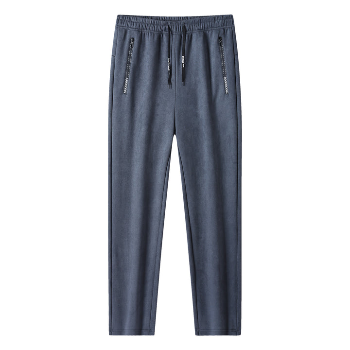 Men's Slim-Fit Jogging Pants with Elastic Waistband, Drawstring and Zipper Pockets Mune Fashion