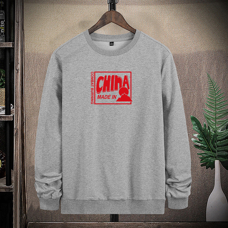Men's sweatshirt with crew neck and eye-catching statement front print Mune Fashion
