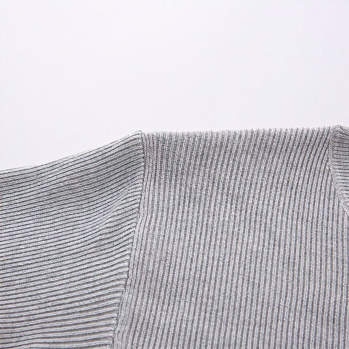 Unisex Oversized Ribbed Henley Sweater with Extended Back Hem and 3-Button Placket Mune Fashion