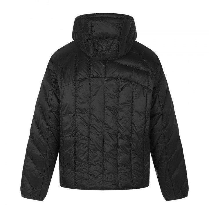 Unisex Short cut quilted hooded jacket with diagonal quilting and elastic hem Mune Fashion