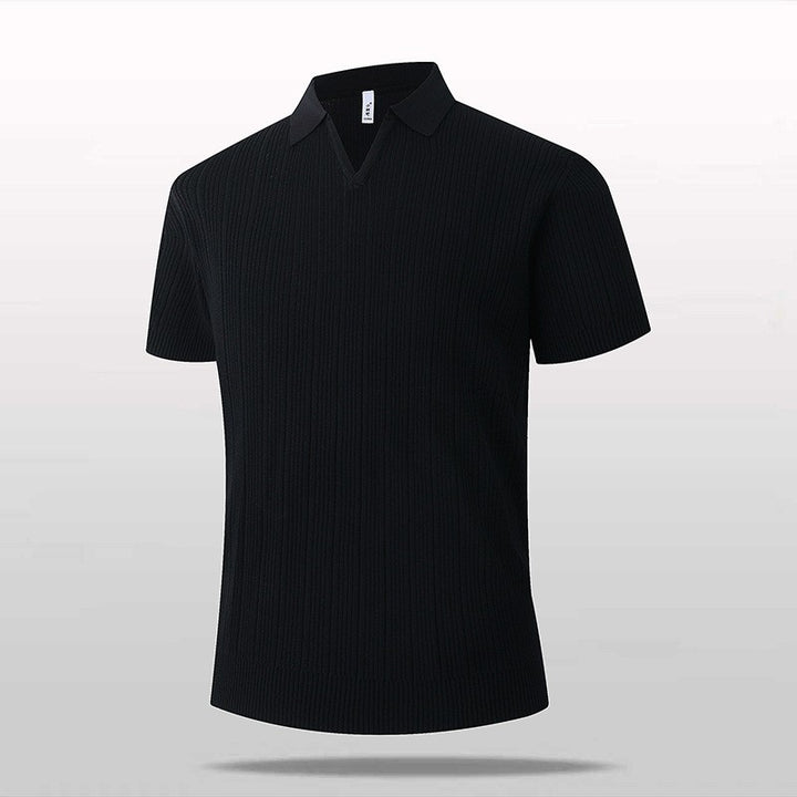 Men's Short Knit Tops with V-Neck Mune Fashion