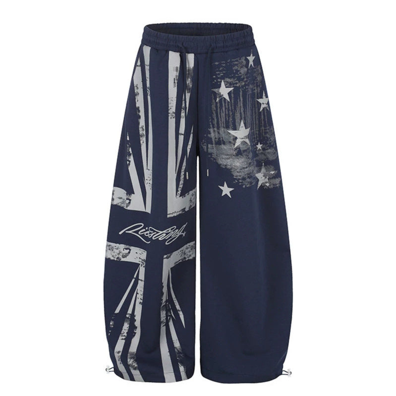 Women's extra-wide culotte sweatpants with a high comfort waistband, drawstring, and adjustable hem closures Mune Fashion