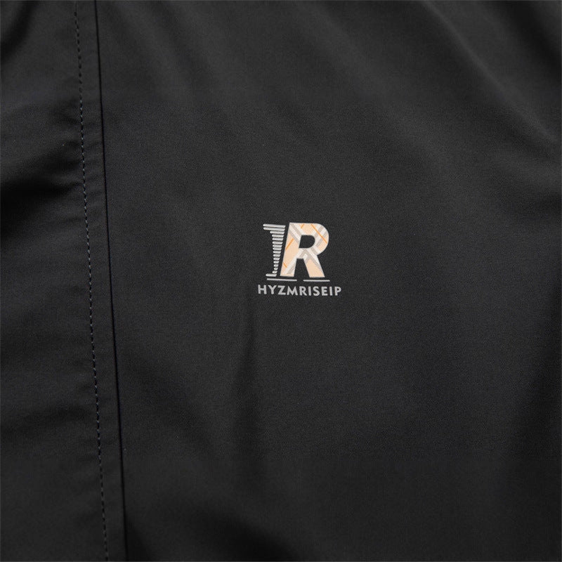 Men's Lightweight City Utility Jacket with Stand-Up Collar, Concealed Front Placket and Zipper Pockets Mune Fashion