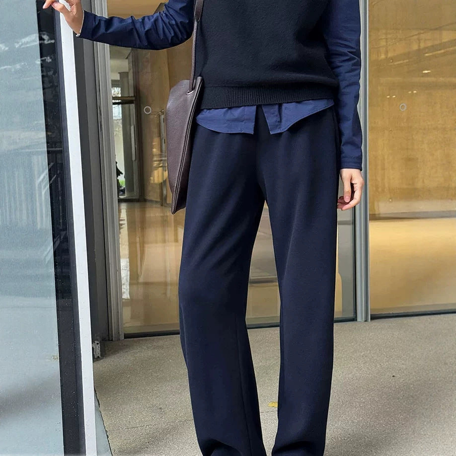 Women's Wide Cut Suit Pants Mune Fashion