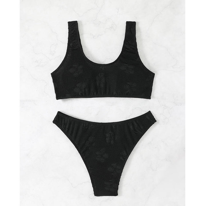 Women's Crop Bikini Set with Textured Surface Mune Fashion