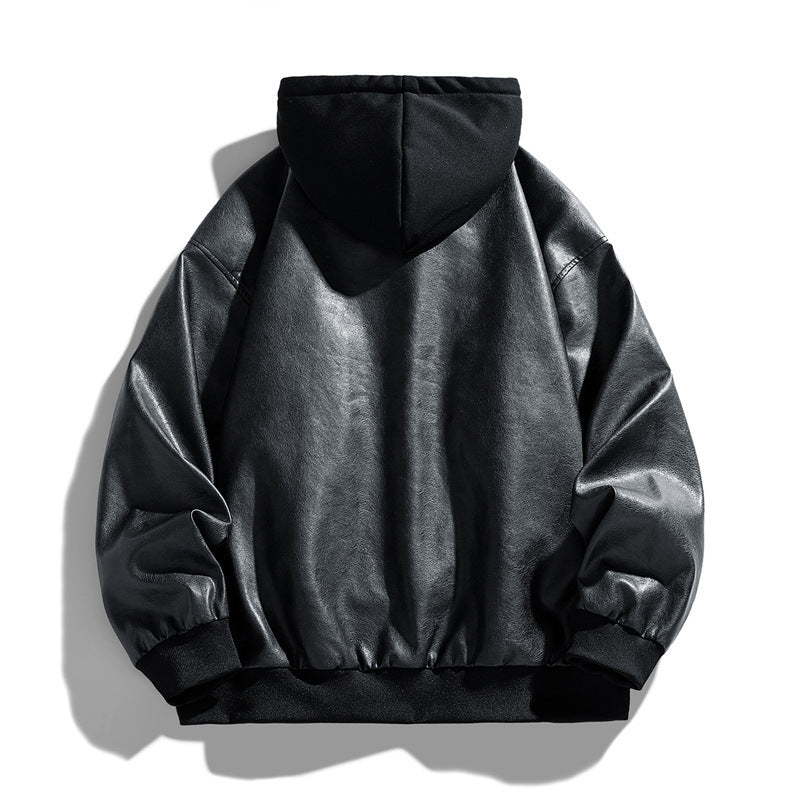 Women's Fashion Faux Leather Jacket Mune Fashion