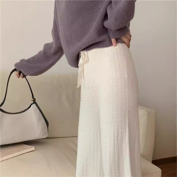 Women's Elegant Wide Knit Pants Mune Fashion