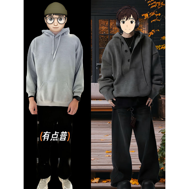 Women's Cozy Hoodie with Button Details Mune Fashion