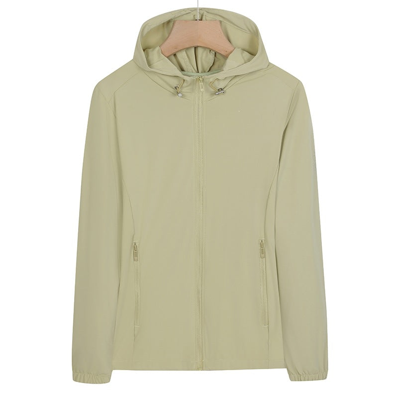 Unisex Lightweight wind and water-repellent hooded transitional jacket with full zipper, zippered pockets & elastic cuffs Mune Fashion