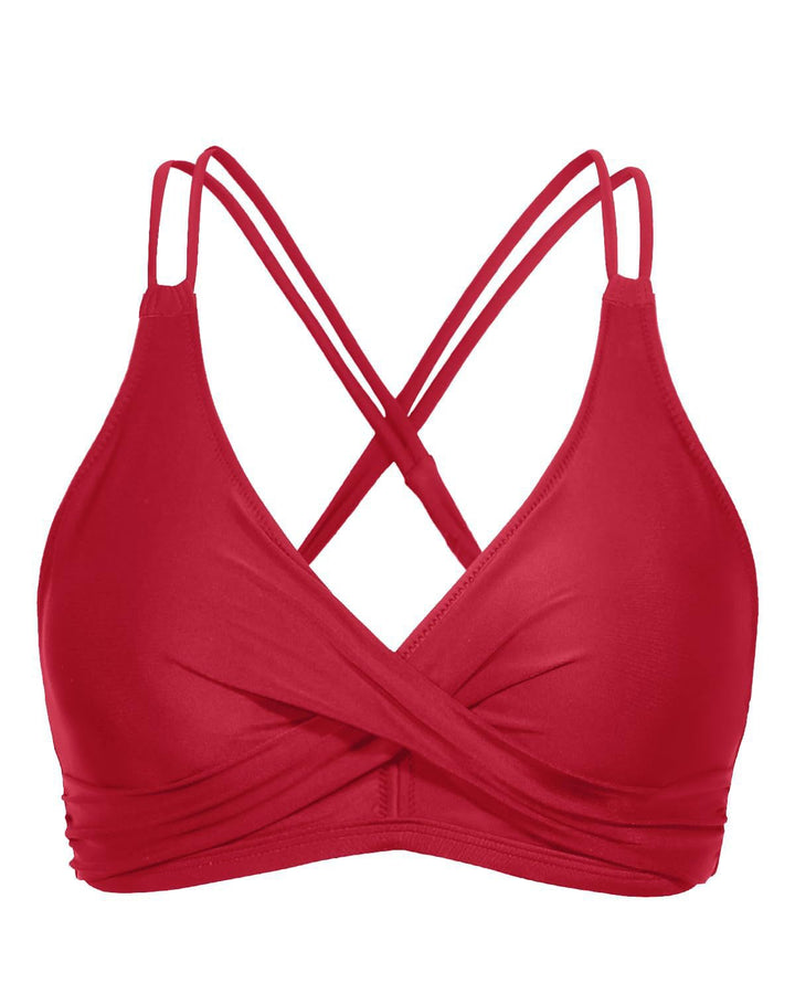 Women's Sporty Bikini Top with Elaborate Wrap Design Mune Fashion