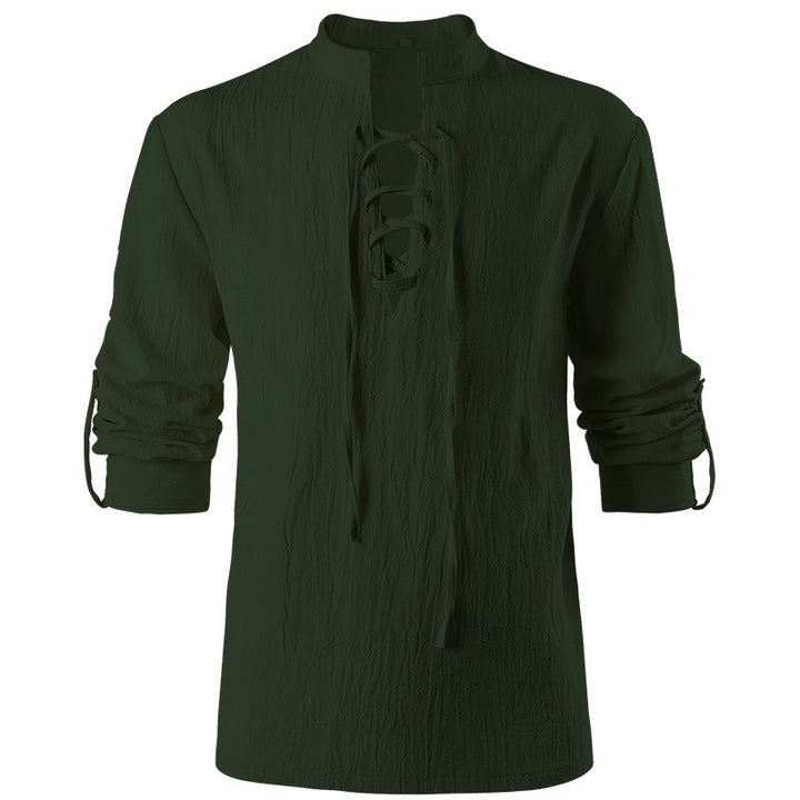 Men's sleeveless functional vest with front eyelet lacing and concealed zipper