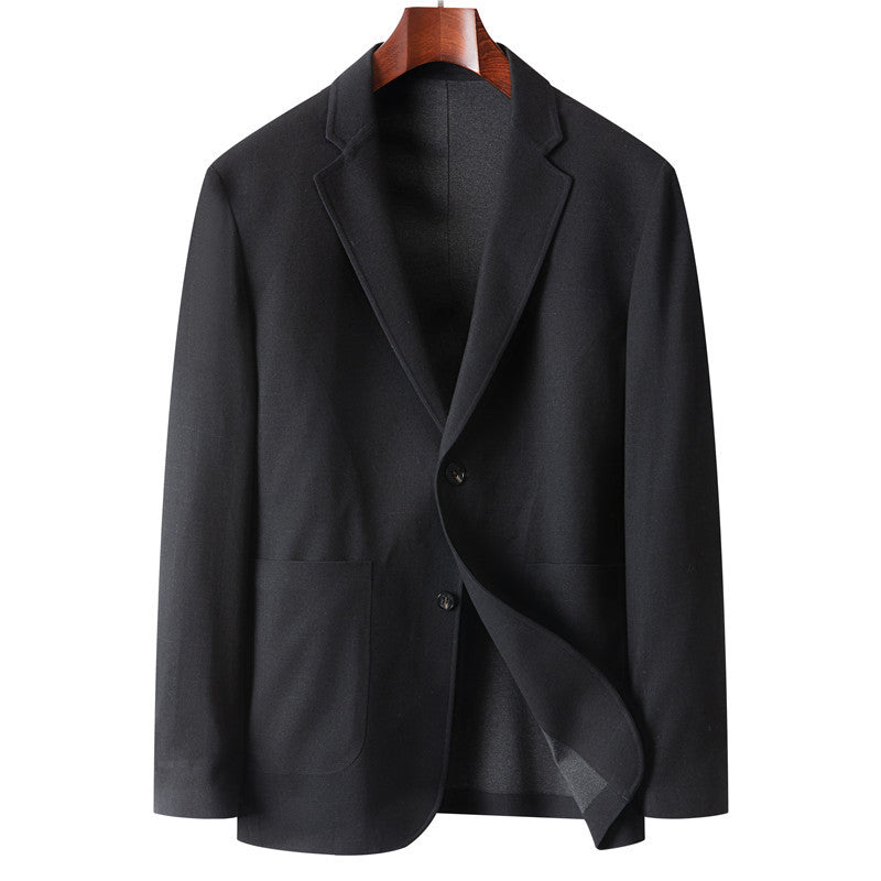 Men's casual jacket with unlined construction, patch pockets, and soft shoulder Mune Fashion