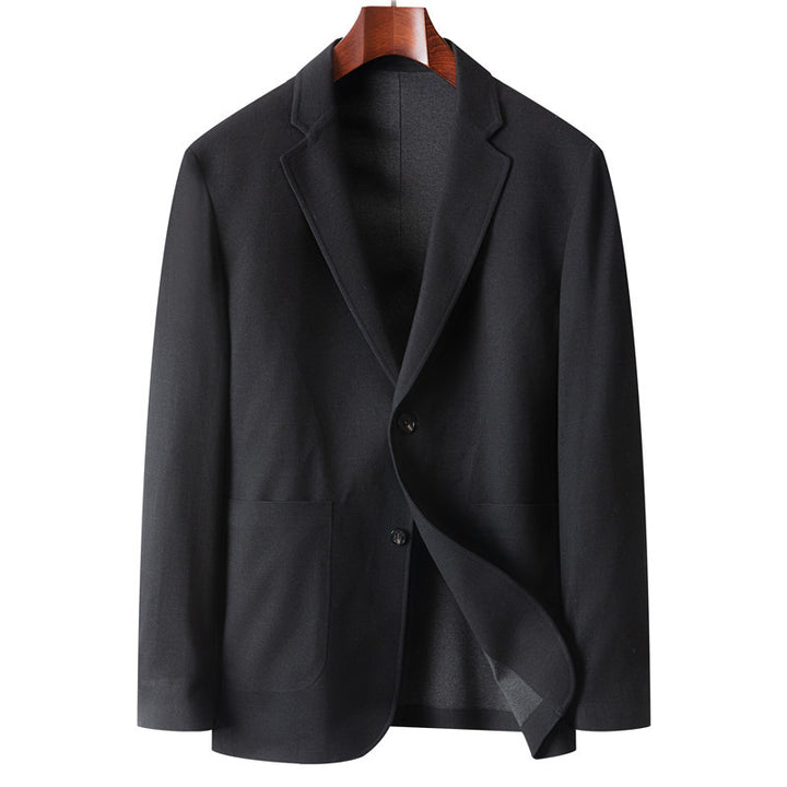 Men's casual jacket with unlined construction, patch pockets, and soft shoulder Mune Fashion