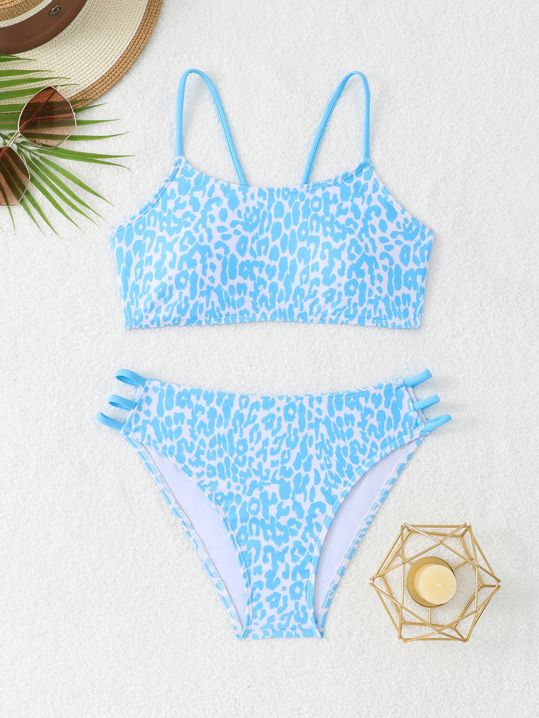 Women's Leopard Print Bikini Set with Sporty Details Mune Fashion