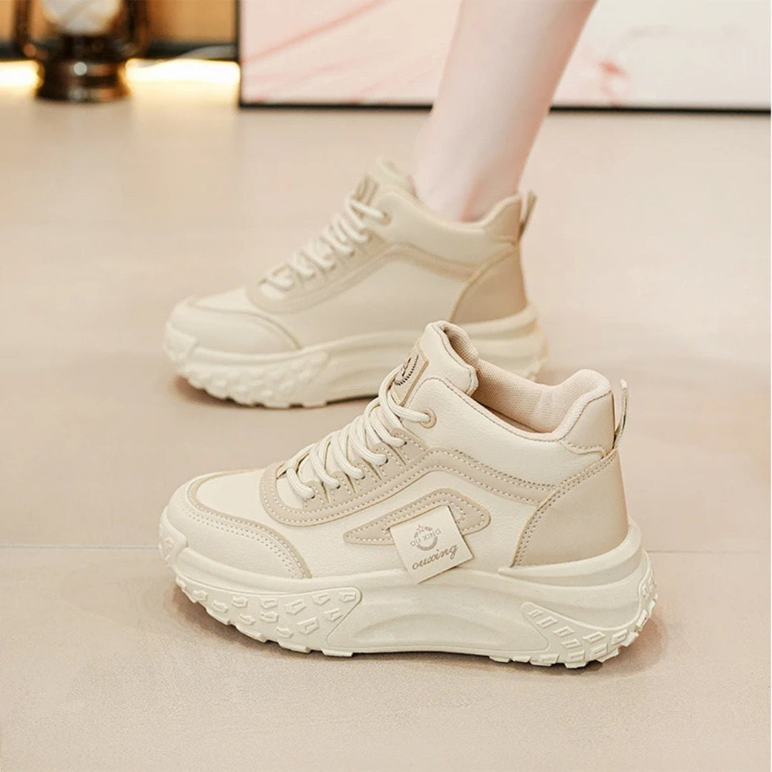 Ladies' Sporty High-Top Sneakers with Non-Slip Sole and Cushioning Comfort Mune Fashion